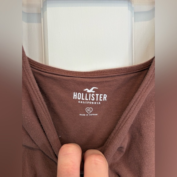 Hollister Chocolate Brown Tank Top Bodysuit with Square Neckline - Picture 3 of 3